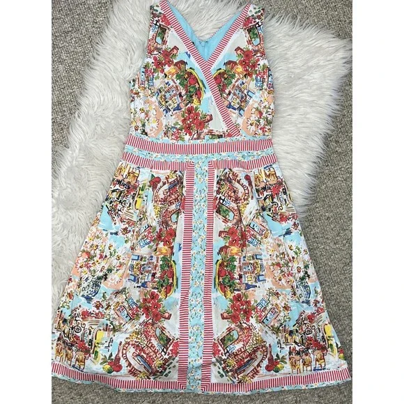 ✅SOLD TALBOTS  Fit & Flare Dress Size 4P - Picture 2 of 13